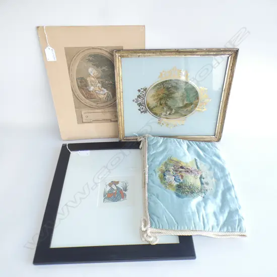 Three artworks plus a tea cosy.